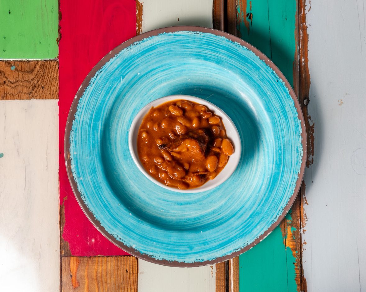 Campfire Baked Beans.