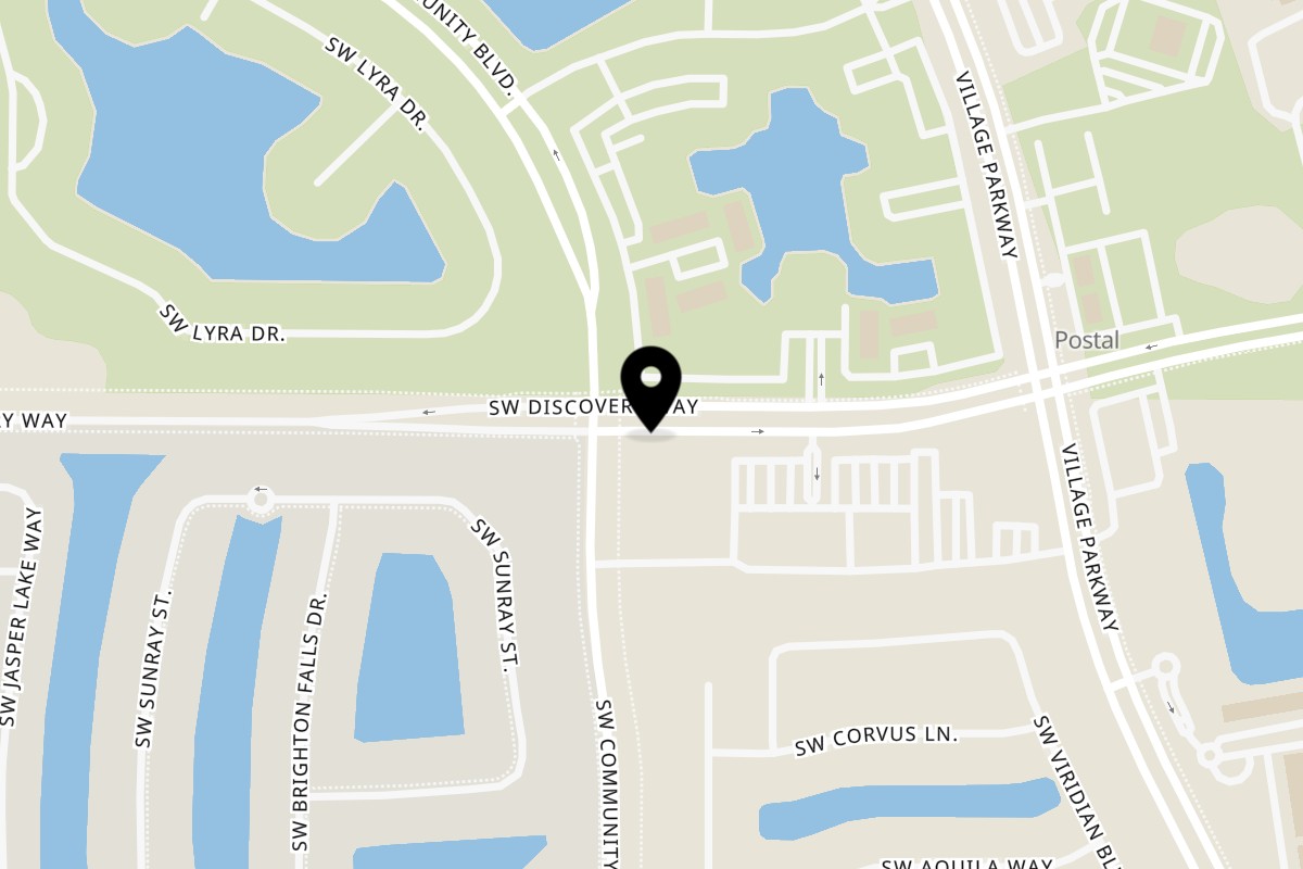 Map showing the location of Island Pig and Fish - BBQ and Fresh Seafood on 10148 SW Discovery Wy in Port St. Lucie